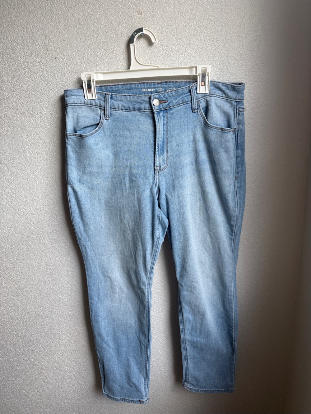 Old Navy Light Blue Women's WOW Straight high rise jeans, petite